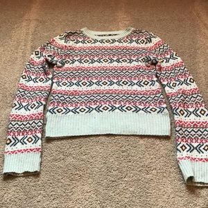 Blue Patterned Sweater